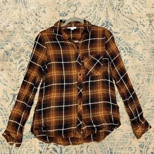 brown & black flannel